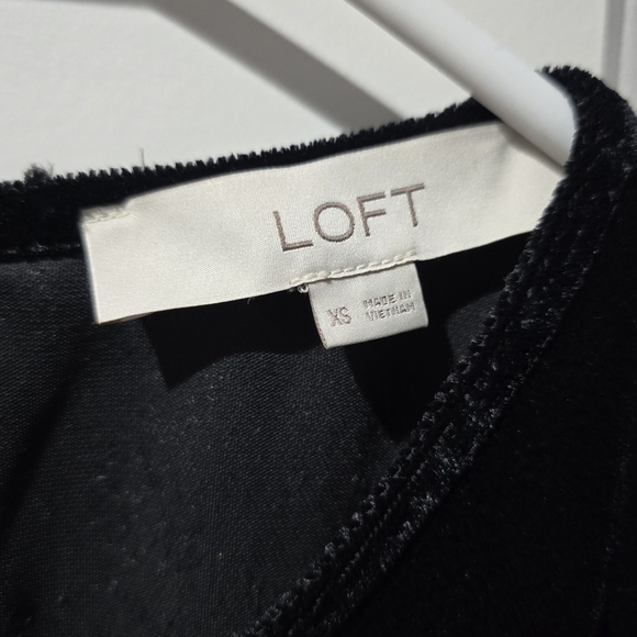 NWOT LOFT Velvet Godet Mini Dress - Picture 2 of 3